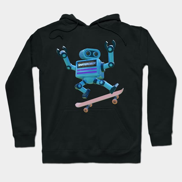 Robot Skater Hoodie by andantino